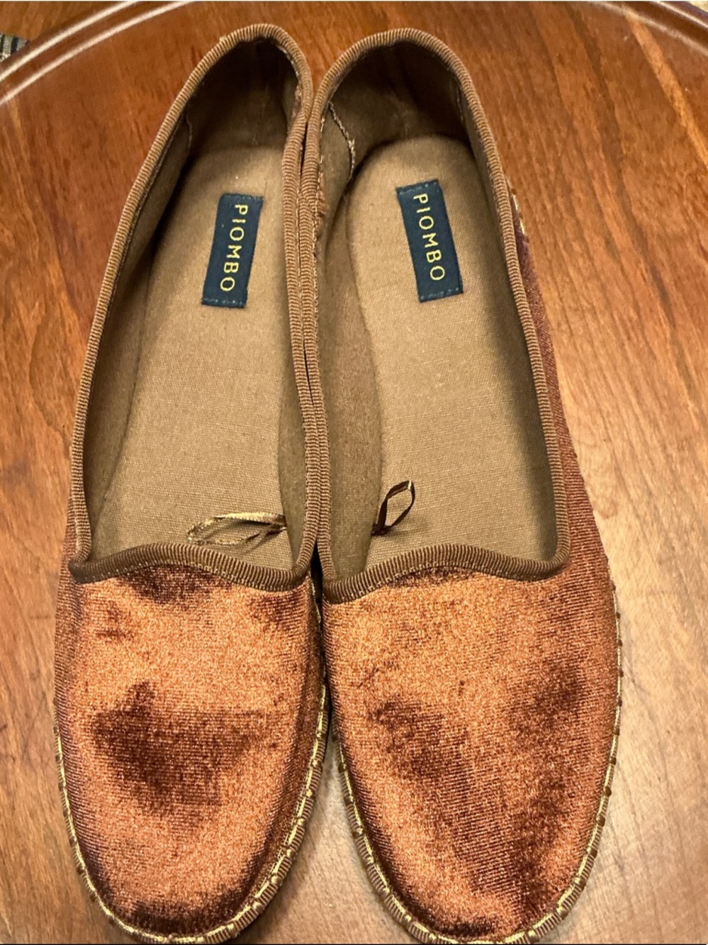 Piombo Italian Velveteen Ballet Slippers